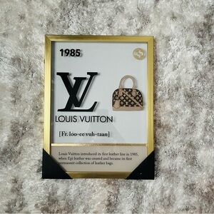 Louis Vuitton Gold and Black Framed wall Art home decor shadow Box